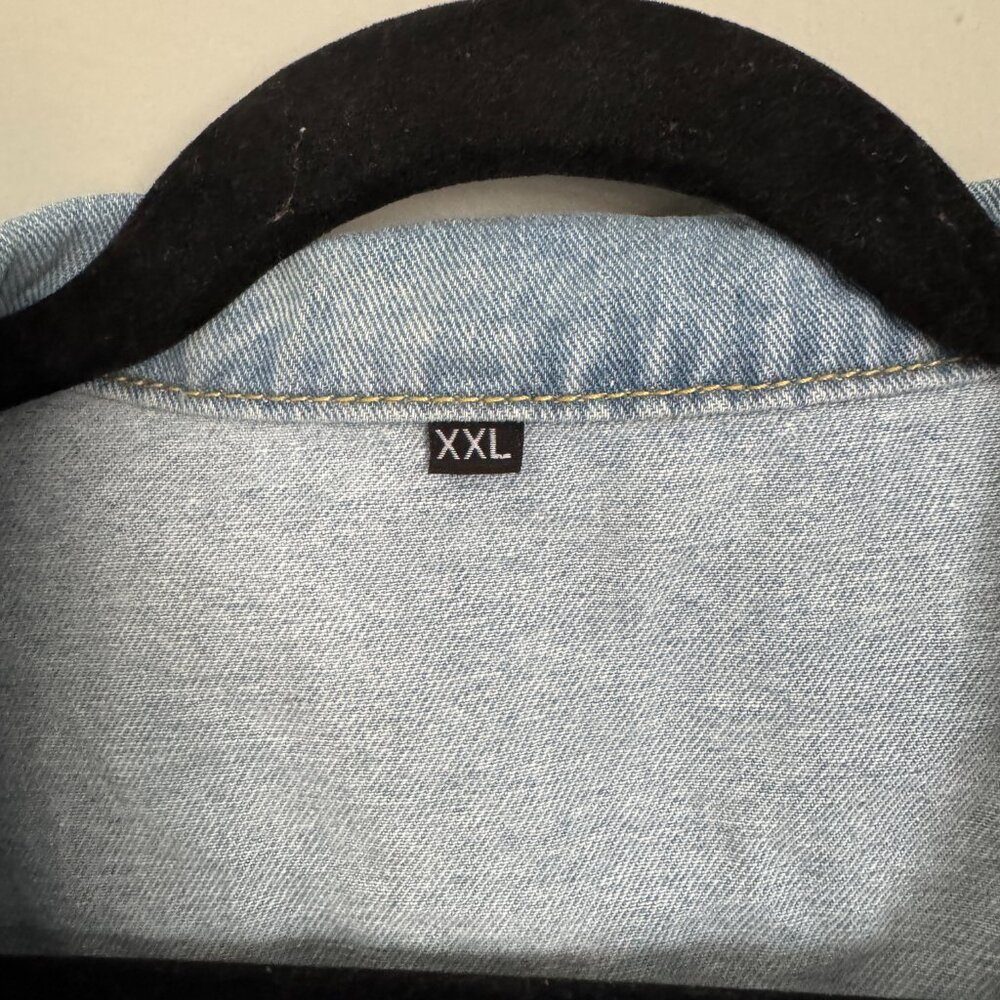 Women's Jean Jacket with distressed edge - Picture 2 of 4